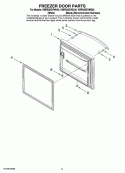 FREEZER DOOR PARTS Diagram and Parts List for KBRS20EVWH00  KitchenAid Refrigerator