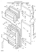 DOOR Diagram and Parts List for ET14JMXFN02  Whirlpool Refrigerator