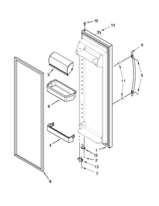 Part Location Diagram of WPW10710203 Whirlpool Gallon Door Bin - Clear