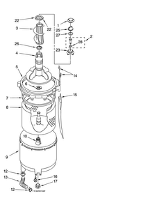 Tub And Basket Parts Diagram and Parts List for 11088752795  Kenmore Washer Dryer Combo