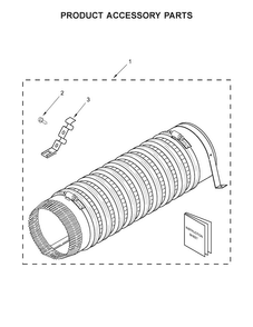Product Accessory Parts Diagram and Parts List for WET4024EW0  Whirlpool Washer Dryer Combo