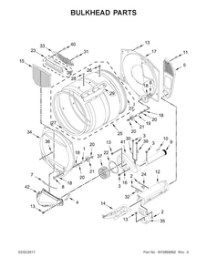 Part Location Diagram of W10189182 Whirlpool HOUSING