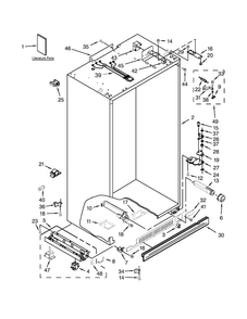 Cabinet Parts Diagram and Parts List for KBSD618ESS00  KitchenAid Refrigerator
