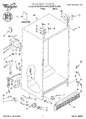 CABINET, LITERATURE Diagram and Parts List for 6ED25DQXFB01  Whirlpool Refrigerator