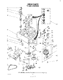 DRIVE Diagram and Parts List for LA5600XMW0  Whirlpool Washer
