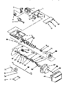Motor & Ice Container Diagram and Parts List for ET22DQLB00  Whirlpool Refrigerator