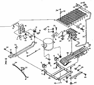 Refrigerator Unit Parts Diagram and Parts List for 106U14EIM  Kenmore Refrigerator