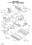 UNIT PARTS Diagram and Parts List for KBFS20ETBL00  KitchenAid Refrigerator