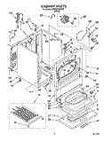 CABINET Diagram and Parts List for KGYW777BWH0  KitchenAid Dryer