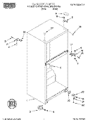 CABINET Diagram and Parts List for RT14HDXDW05  Roper Refrigerator