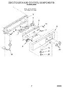 ESCUTCHEON AND CONTROL COMPONENTS Diagram and Parts List for ACS50  Whirlpool Ice Maker