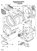 BULKHEAD PARTS, OPTIONAL PARTS (NOT INCLUDED) Diagram and Parts List for 3XLER5437KQ4  Whirlpool Dryer
