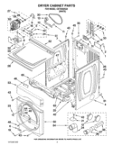 DRYER CABINET PARTS Diagram and Parts List for CET8000AQ0  Whirlpool Washer Dryer Combo