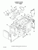 CABINET PARTS Diagram and Parts List for WGD7400XW0  Whirlpool Dryer