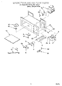 MAGNETRON AND AIR FLOW Diagram and Parts List for MH9115XBQ4  Whirlpool Microwave