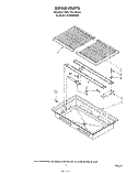 GRILLE Diagram and Parts List for SC8900EMH0  Whirlpool Cooktop