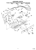 CONTROL Diagram and Parts List for 7GS6SHAXKQ00  Whirlpool Refrigerator