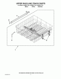 UPPER RACK AND TRACK PARTS Diagram and Parts List for GU3000XTXS1  Whirlpool Dishwasher