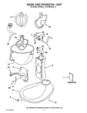 BASE AND PEDESTAL UNIT Diagram and Parts List for KV25G0XQBF5  KitchenAid Mixer