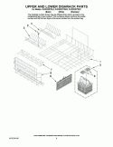 UPPER AND LOWER DISHRACK PARTS Diagram and Parts List for KUDD03DTSS2  KitchenAid Dishwasher
