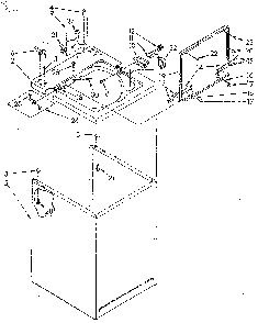 Top And Cabinet Diagram and Parts List for LA7800XSM2  Whirlpool Washer