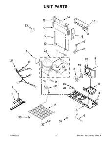 Unit Parts Diagram and Parts List for ABB1924BRM02  Whirlpool Refrigerator