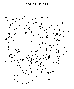 Cabinet parts Diagram and Parts List for 8TWGD8620HW0  Whirlpool Dryer