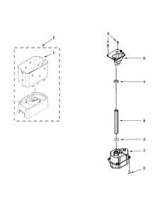 Motor And Ice Container Parts Diagram and Parts List for WRS342FIAM02  Whirlpool Refrigerator