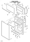 DOOR Diagram and Parts List for ET8WTEXKT00  Whirlpool Refrigerator
