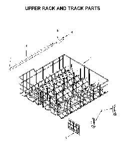 Upper rack and track parts Diagram and Parts List for WDF330PAHS4  Whirlpool Dishwasher