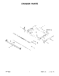 Drawer Parts Diagram and Parts List for YKSEG700EBS4  KitchenAid Range