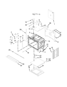 Oven Parts Diagram and Parts List for KOSE500EWH01  KitchenAid Wall Oven