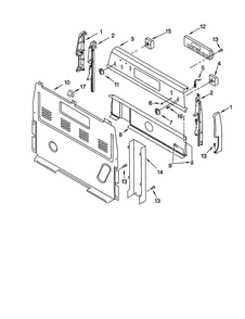 Control Panel Diagram and Parts List for RF388LXGZ4  Whirlpool Range