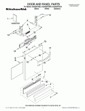 DOOR AND PANEL PARTS Diagram and Parts List for KUDS35FXWH4  KitchenAid Dishwasher