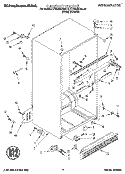 CABINET Diagram and Parts List for KTRS22KAAL12  KitchenAid Refrigerator