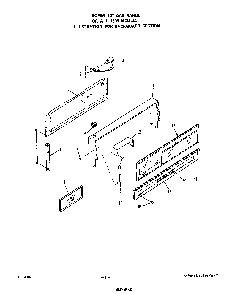 Backguard Diagram and Parts List for 1305*0A  Roper Range