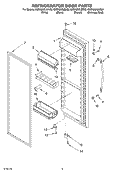 REFRIGERATOR DOOR PARTS Diagram and Parts List for KSRK25XLBT00  KitchenAid Refrigerator