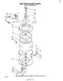 TUB AND BASKET Diagram and Parts List for LA3800XPW1  Whirlpool Washer