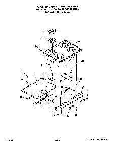 Main Top Diagram and Parts List for 1885*0A  Roper Range