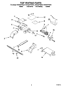 TOP VENTING PARTS, OPTIONAL PARTS Diagram and Parts List for KERK807PSS01  KitchenAid Range