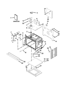 Lower Oven Parts Diagram and Parts List for WOD93EC7AW02  Whirlpool Wall Oven