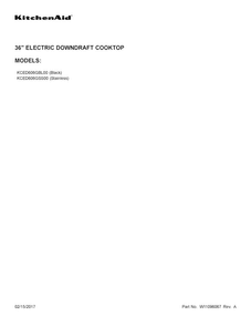 Cover Sheet Diagram and Parts List for KCED606GSS00  KitchenAid Cooktop