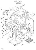 OVEN Diagram and Parts List for FGP335BQ2  Roper Range