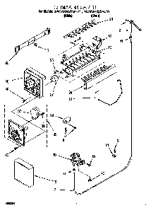 Ice Maker Diagram and Parts List for KSRS22QGBL0  KitchenAid Refrigerator