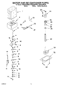 MOTOR AND ICE CONTAINER PARTS Diagram and Parts List for KSSS42QMB00  KitchenAid Refrigerator