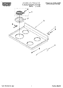 COOKTOP Diagram and Parts List for FEP330EN1  Roper Range