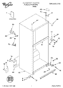 CABINET, LITERATURE Diagram and Parts List for ET18HPXJW00  Whirlpool Refrigerator