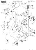 CABINET Diagram and Parts List for RT14ZKXDW00  Roper Refrigerator