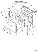 Part Location Diagram of 9761984 Whirlpool Handle, Door (Biscuit)