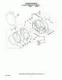 DOOR PARTS Diagram and Parts List for WED9600TW2  Whirlpool Dryer